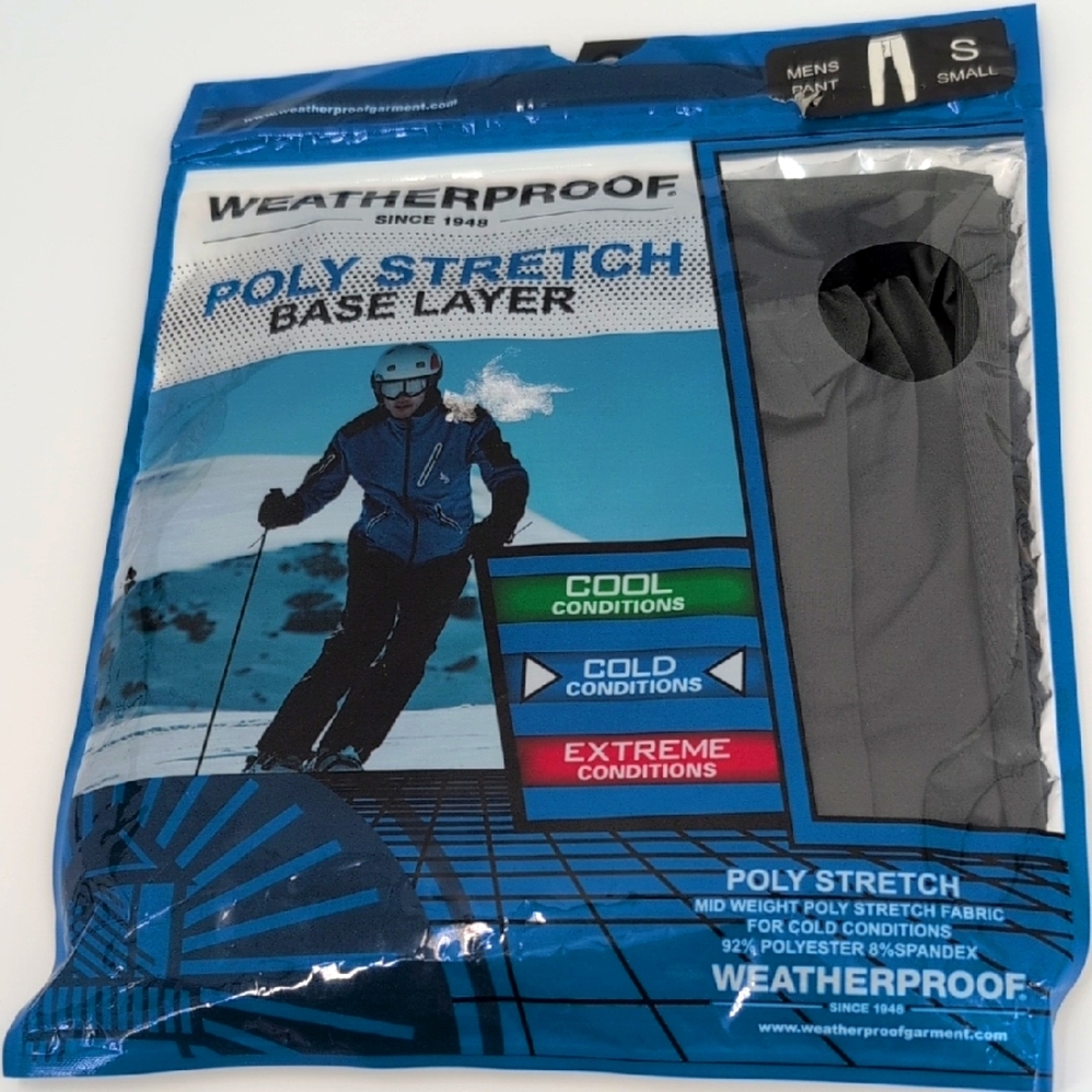 Weatherproof Poly Stretch Base Layer pants size Small new .